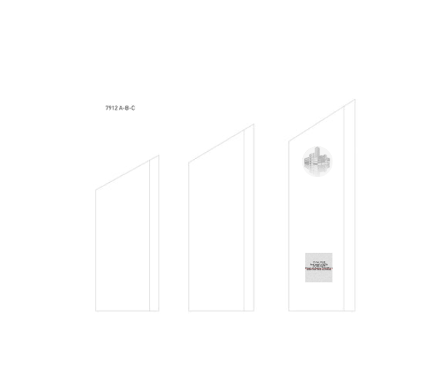 Crystal Ice Peak 7912 - Laser-Gravur / Gefrostet / Klar / 20 cm
