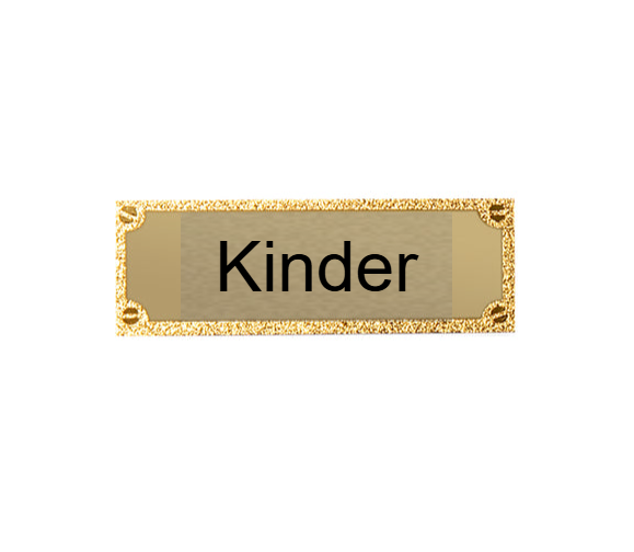 Gravurschild edel in Gold - Gold / 62 x 25 mm