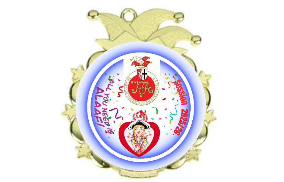 Karnevals Medaille D53 - Gold / 65x70mm