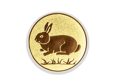 Glas Pokal 137-1 Schild & Emblem - Gold / 19 cm