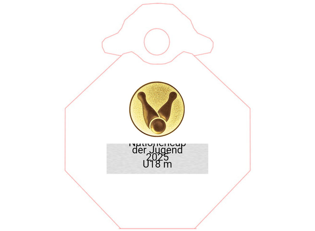 Glasmedaille 6736x Ø 85mm - Klar/Gold-nicht bestellbar / Ø 85 mm