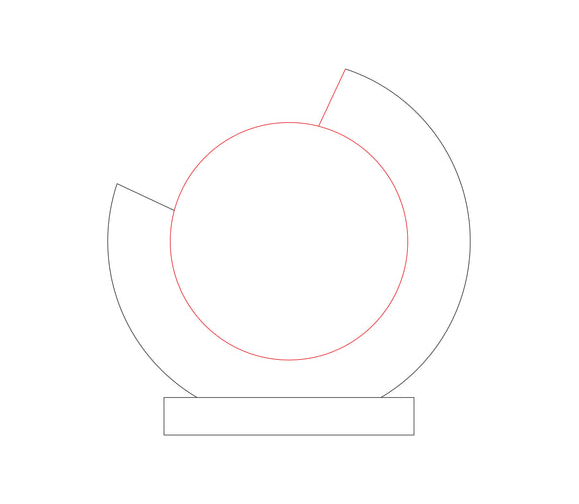 Glas-Holztrophäe 164-51 - 28 cm / Tranparent/Braun