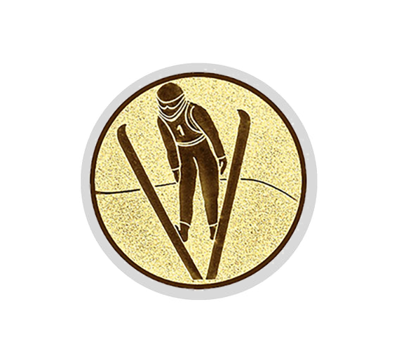 Glas Pokal 137-1 Schild & Emblem - Gold / 19 cm