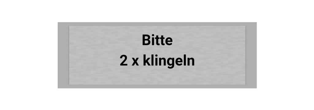 Klingelschild Silber selbstklebend - Silber / 60 x 20 mm