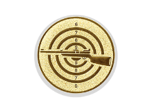 Glastrophäe 136-4 Schild & Emblem - 13 cm / Blau