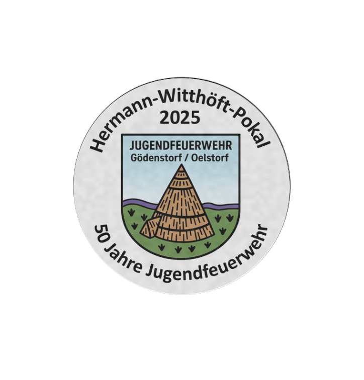 Druckembleme (selbstklebend) - 50 mm / Weiß