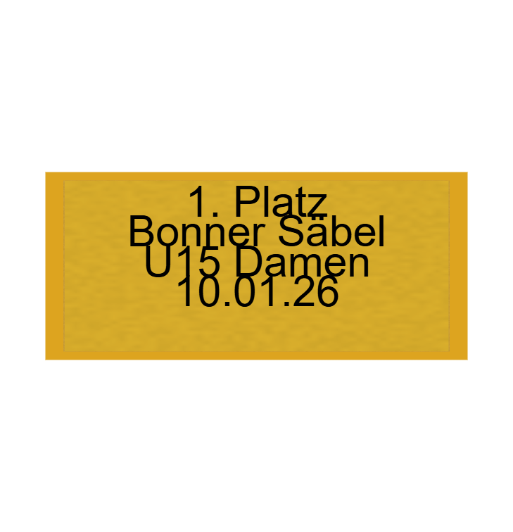 Gravurschild Gold selbstklebend - Gold / 45 x 20 mm