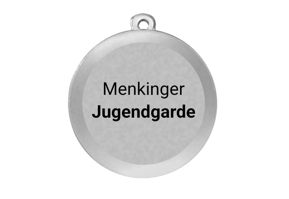 Karnevals Medaille M9165 Ø 50mm - 50 mm / Silber