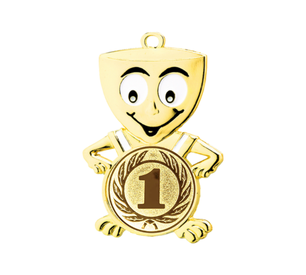 Kindermedaille Kid - Gold / 62x32x3 mm