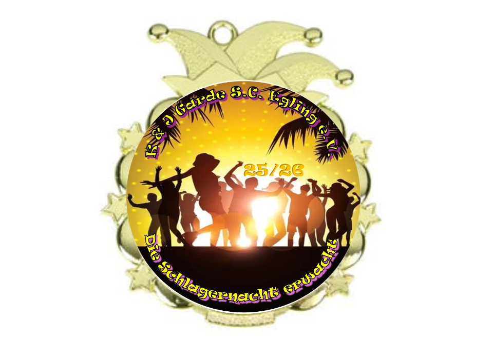 Karnevals Medaille D53 - Gold / 65x70mm