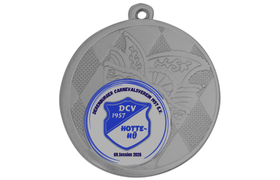 Karnevals Medaille D121 - 50 mm / Silber