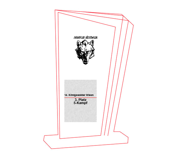 Glas Pokal 172-4 Lasergravur - 19 cm Bronze / Laser-Gravur