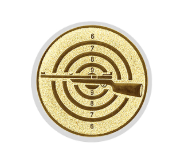 Glastrophäe 136-1 Schild & Emblem - Blau Spiegelglas / 18 cm