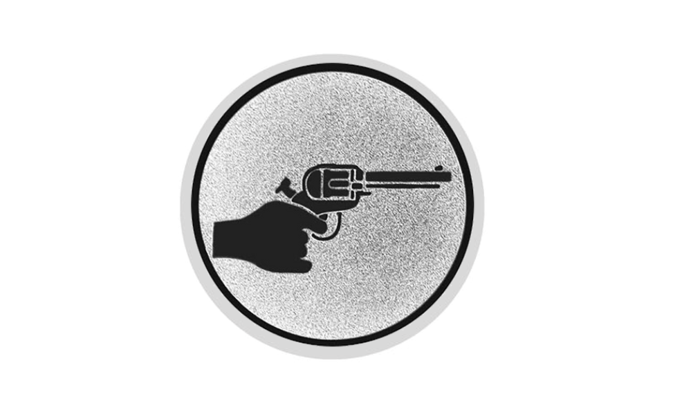 Glas Pokal 8805 blau Schild & Emblem - Silber Blau / 18 cm