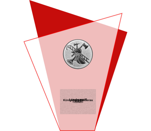 Glas Pokal Blau GL.051-L oder Rot GL.052-L - Rot / 21.5 cm / Laser-Gravur