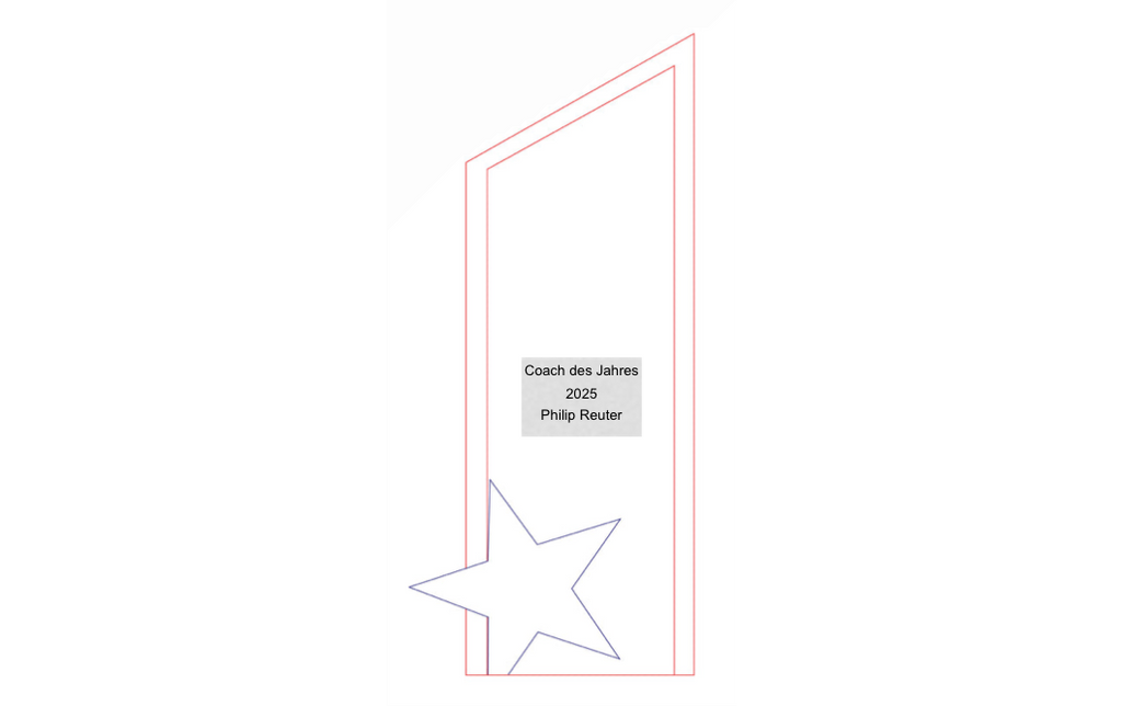 Crystal Ice Star Peak 7905 - Laser-Gravur / Gefrostet / Klar / 26 cm