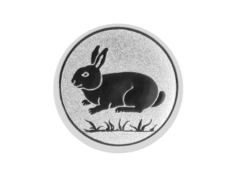 Glas Ständer W19x Schild & Emblem - 21.5 cm / Auswahl Weiß