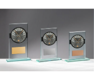 Glas Pokal Hockey FG058 - 17 cm / Transparent Schwarz