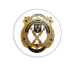 Glastrophäe 136-3 Schild & Emblem - 22 cm / Blau Spiegelglas