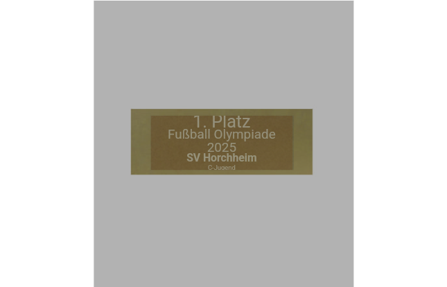 Glas Pokal Fußball FG044 - 19 cm / Transparent Schwarz