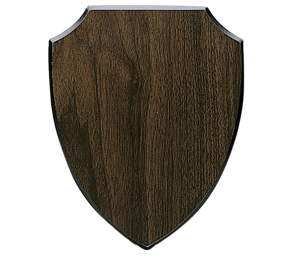 Holztafel Wappen H7 - mit Farbdruck auf Aluplatte - Brau / 200x255 mm