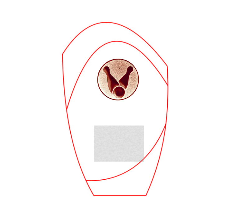 Glas Pokal Rot W55-L - Rot/Transparent / 20.5 cm