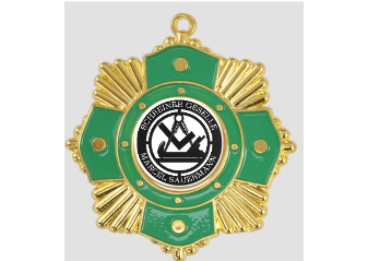 Medaille 9289 Ø 65mm - gold grün / 65 mm