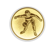 Glas Pokal 8805 blau Schild & Emblem - Silber Blau / 20 cm