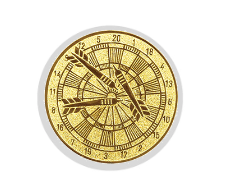 Glastrophäe 136-2 Schild & Emblem - Bunt / 15 cm