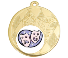 Karnevals Medaille D121 - 50 mm / Gold