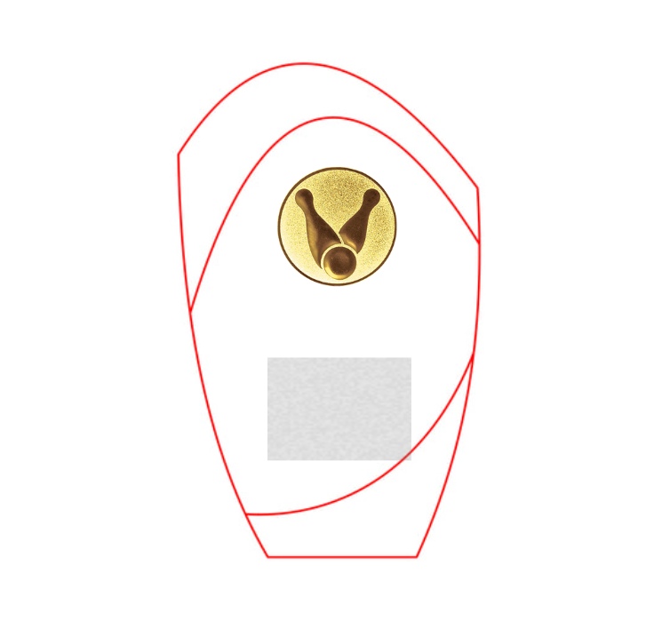 Glas Pokal Rot W55-L - Rot/Transparent / 18.5 cm