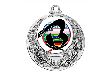 Medaille 028L Ø 40 mm - Silber / 50 mm