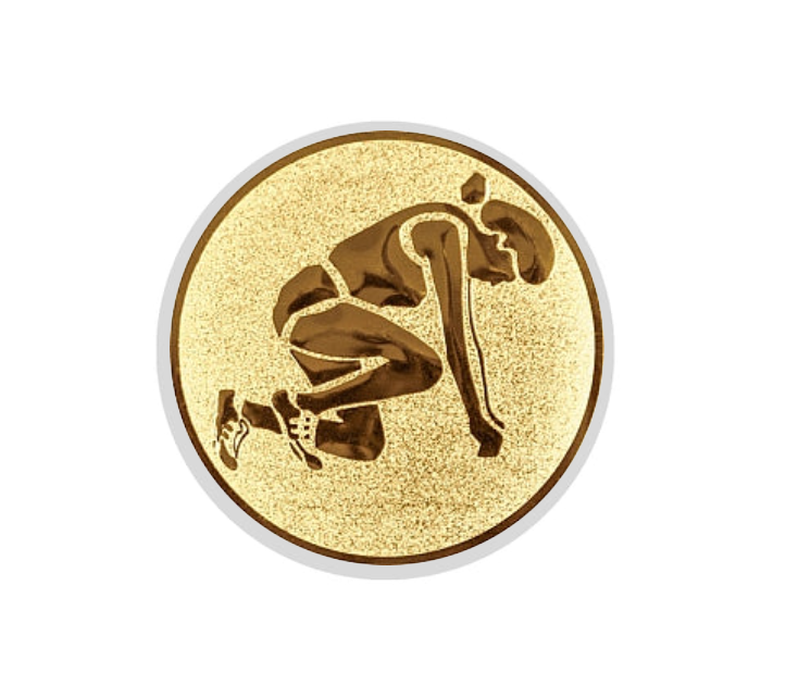 Glas Trophäe Blau Oval Schild & Emblem - Blau Transparent / 17.5x20 cm