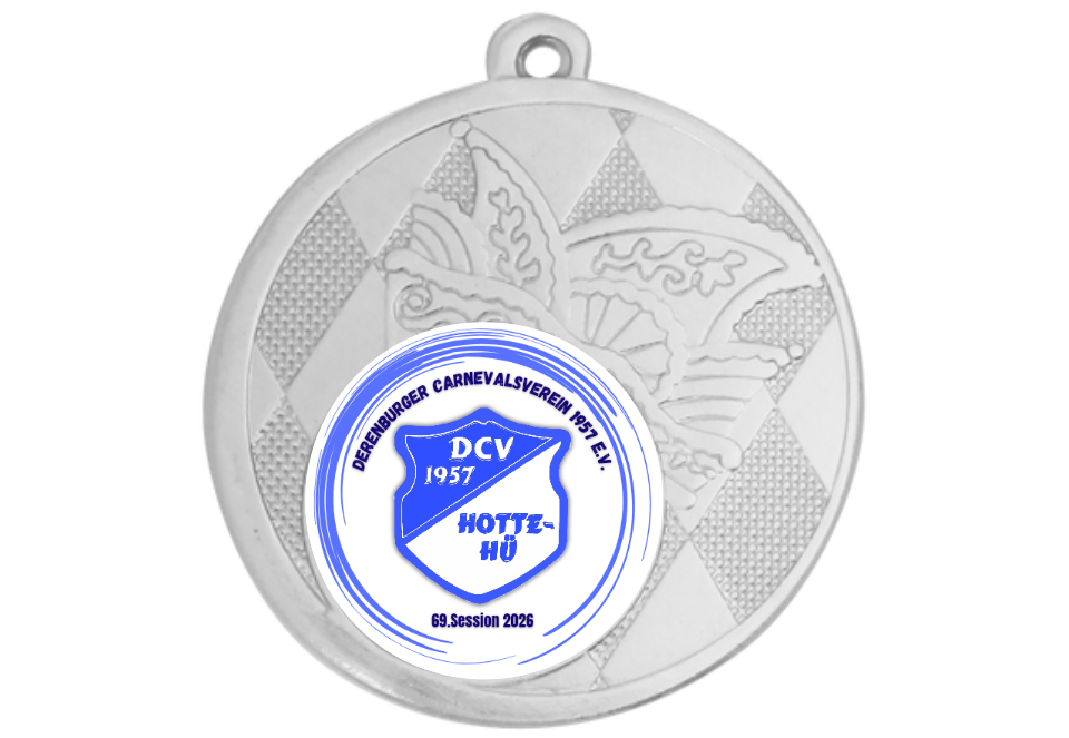 Karnevals Medaille D121 - 50 mm / Silber