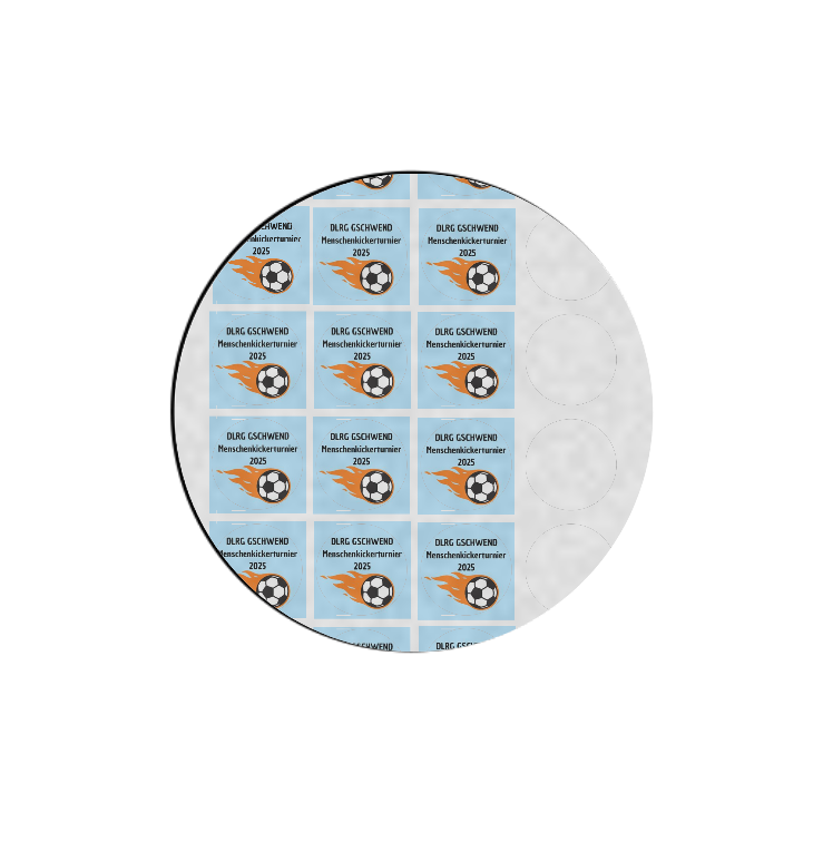 Druckembleme (selbstklebend) - 25 mm / Weiß