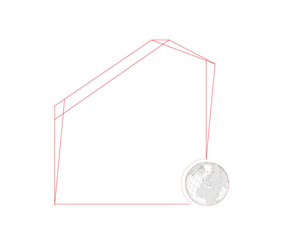 Globe Regal Peak 7957 - Farbdruck / Klar / Blau / 20.5 cm