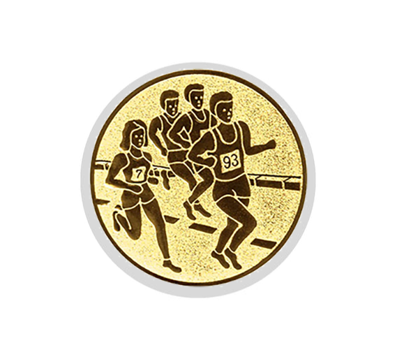 Glas Ständer W19x Schild & Emblem - 21.5 cm / Auswahl Weiß