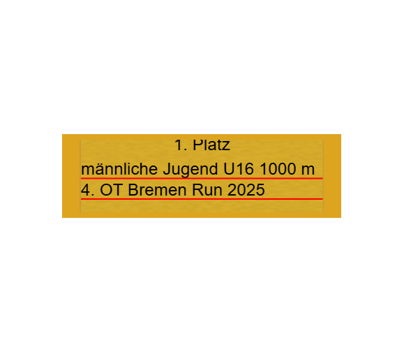 Gravurschild Gold selbstklebend - Gold / 50 x 15 mm