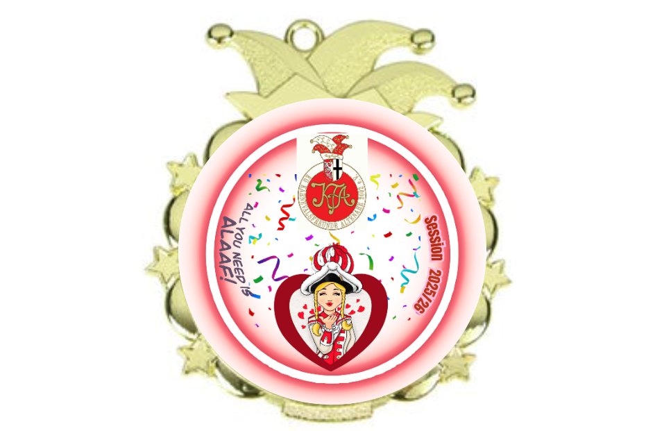 Karnevals Medaille D53 - Gold / 65x70mm