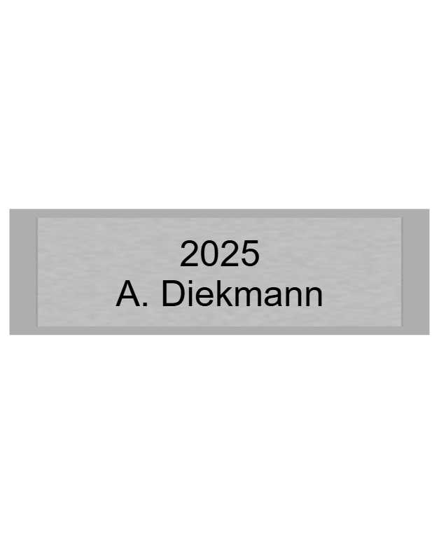 Gravurschild Silber selbstklebend - Silber / 50 x 15 mm