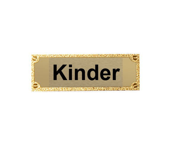 Gravurschild edel in Gold - Gold / 62 x 25 mm