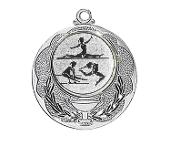 Medaille 028L Ø 40 mm - Silber / 50 mm