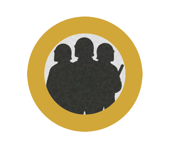 Aluminium-Emblem - 50 mm / Gold/Alu