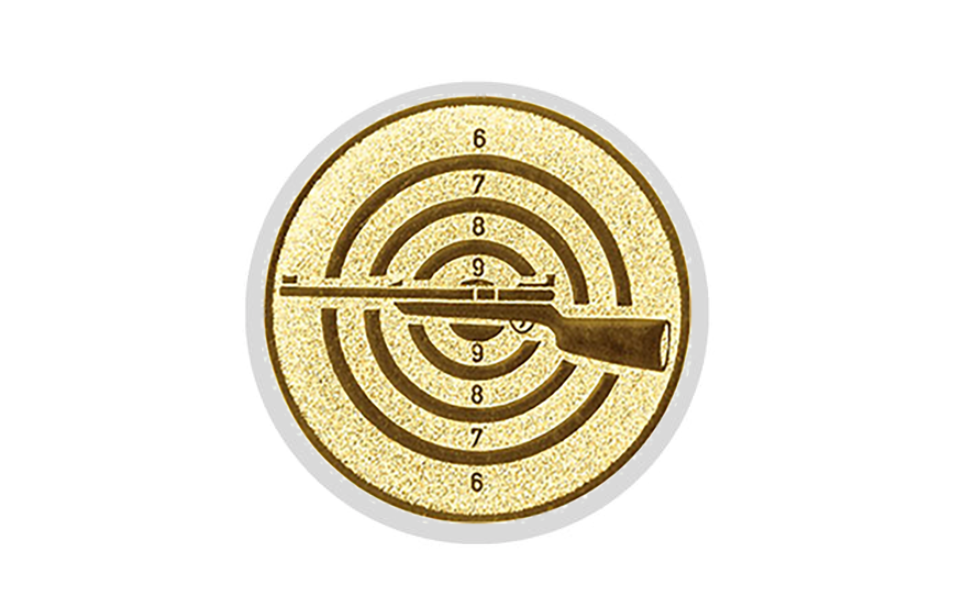 Glastrophäe 136-0 Schild & Emblem - Blau Spiegelglas / 18 cm