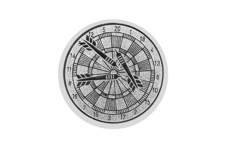 Glas Ständer W19x Schild & Emblem - 19.5 cm / Auswahl Blau