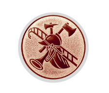 Glas Pokal W341 Schild & Emblem - Glas/Rot / 17 cm