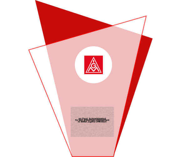 Glas Pokal Blau GL.051-L oder Rot GL.052-L - Rot / 17.5 cm / Laser-Gravur