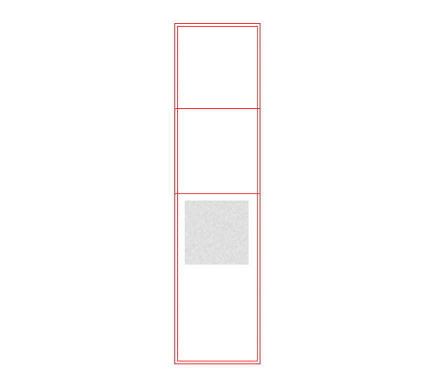 Cubix Arctic 79054 - transparent-weiß / 6cm x 6cm x 24cm / Farbdruck