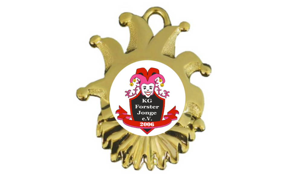 Karnevals Medaille ZM00165 - Gold / 60x50mm