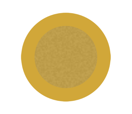 Aluminium-Emblem - 50 mm / Gold/Alu